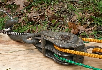Close up of block