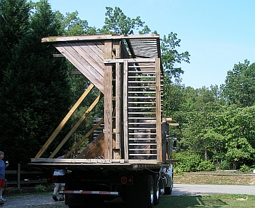 Load leaving the house.