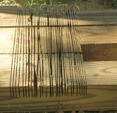 New larger supports were sliced to make notches.