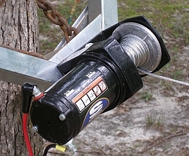 The winch is a one horsepower motor