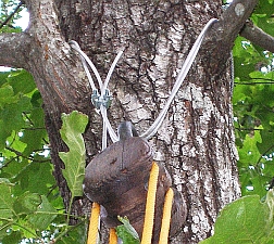 Wooden block of block and tackle